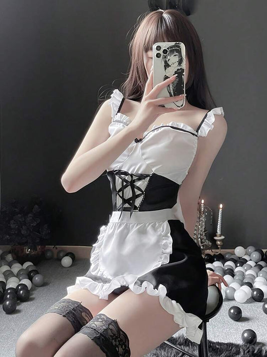 Sexy Lingerie Pure Desire Maid Uniform Cute Passion Temptation Small Chest Pajamas Maid Uniform