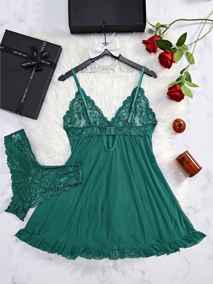 Lingerie Set For Women, Sexy Lingerie Nightgown Made Of Net Fabric, Strap Nightgown, Suitable For Home, Hotel, Valentine's Day, Sexy Nightgown,Sexy Lingerie